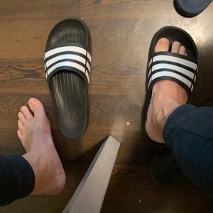 Mens adidas slides 12 Worn